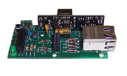 (SBL2e-200IR-PWR-DATA-SPLITTER-12) POE Power Supply and Data Connection Splitter Circuit board for Netburner SBL2e-200IR Network Card, 12VDC@1Amp Output